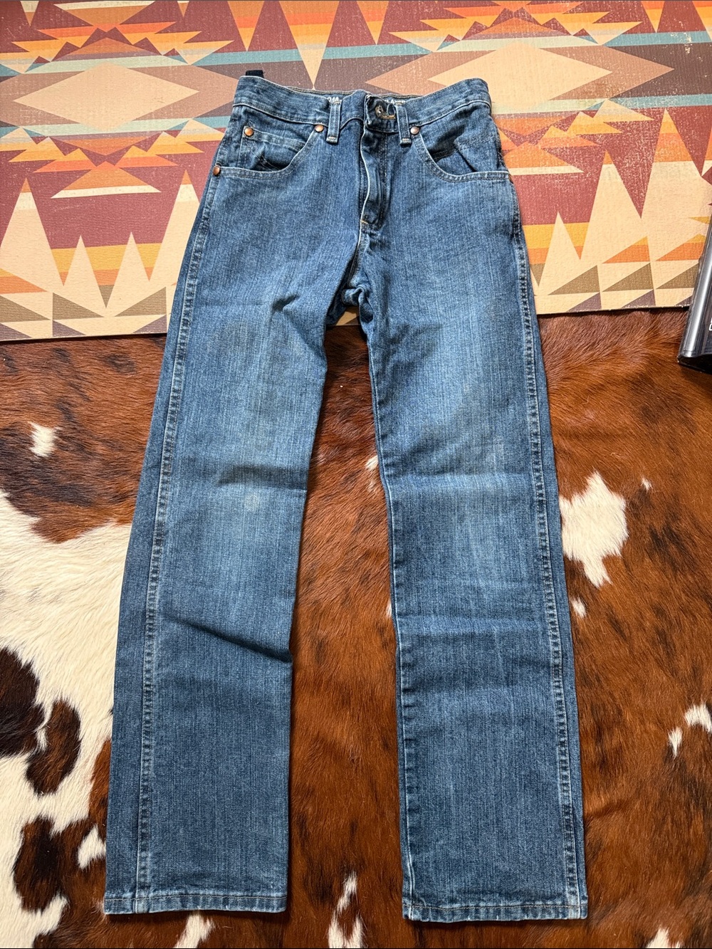 Wrangler Retro Kids Straight-Leg Blue Denim Jeans 14 Slim